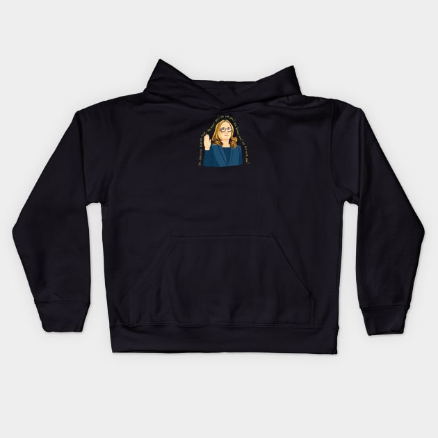 Dr. Christine Blasey Kids Hoodie by ayaswae